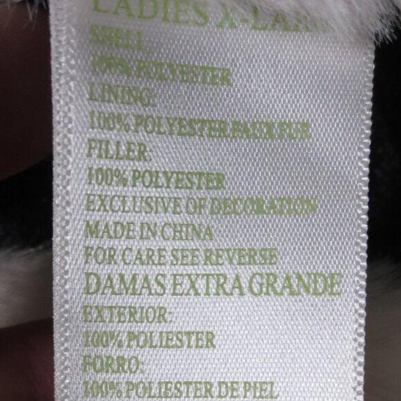 GREEN TEA womens PUFFER vest DETACHABLE HOOD thick SOFT warm FUR SIZE XL - Picture 5 of 14